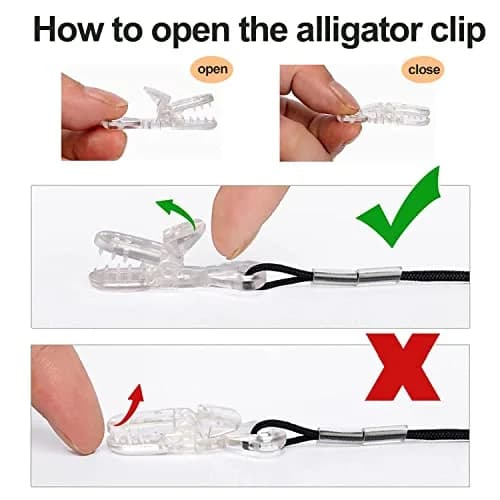 Anico Hearing Aid Clip Anti-Lost Lanyard for Behind-the-Ear & RIC Hearing Aids, Adults & Kids | Secure Braided Nylon Cord with Crocodile Clip & 6 Silicone Loops (Gray) thumbnail 4