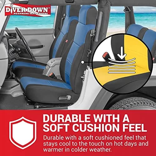 Diver Down Neoprene Seat Cover Set for Jeep TJ 1997-2006 | Waterproof Custom Fit with Cushioned Feel thumbnail 5