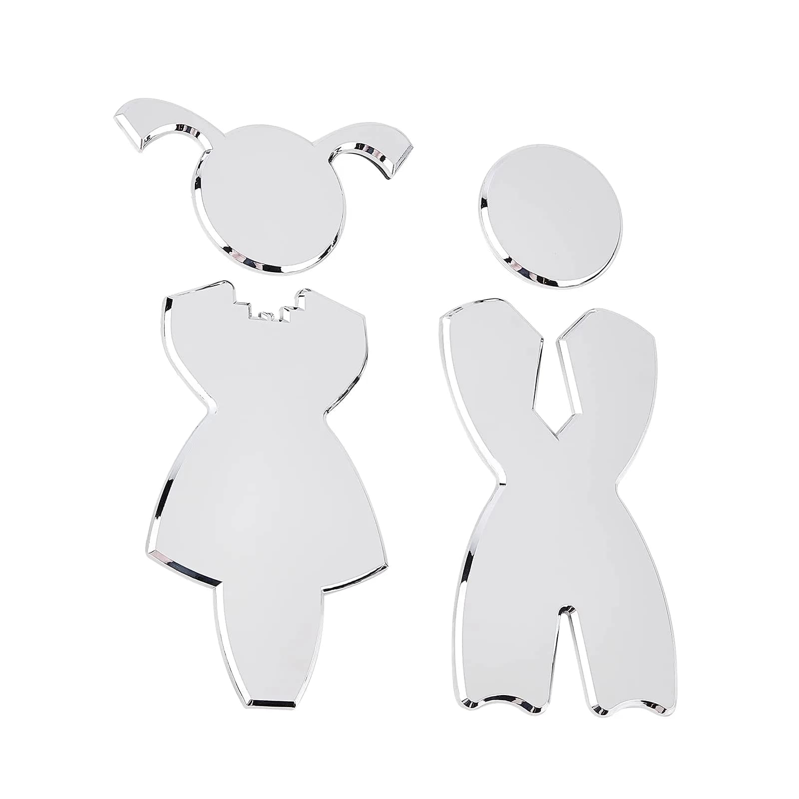 GORGECRAFT Toilet Signs Self Adhesive for Boy and Girl | Washroom Door Signs for School, Home, Hotel, Office, Store, Parking, Restaurant