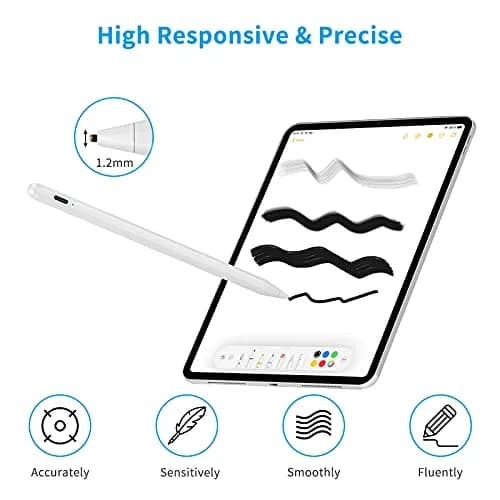 Rsepvwy Stylus Pen for iPhone 13/14/15/16 Pro Max, 1.5mm Fine Tip, White | Precision Digital Stylus for Drawing & Notes thumbnail 2