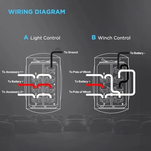RECOIL Heavy Duty DPDT 12V DC Motor Polarity Reversing Rocker Switch | Auto & Powersports Control thumbnail 7