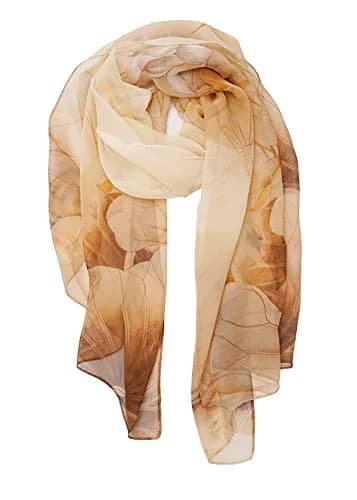 YOUR SMILE Women's Lightweight Floral Print/Solid Color Shawl Scarf 62x20 in | Versatile Spring Summer Accessory thumbnail 1