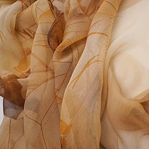 YOUR SMILE Women's Lightweight Floral Print/Solid Color Shawl Scarf 62x20 in | Versatile Spring Summer Accessory thumbnail 4