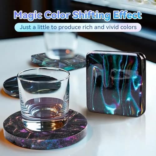 LET'S RESIN Chameleon Flakes Resin Supplies | Intense Color Shift, 5 Colors, 0.5g Each thumbnail 2