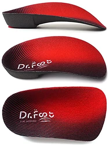 Dr. Foot's 3/4 Length Orthotic Insoles | High Arch Support for Flat Feet & Plantar Fasciitis (Small, Men 5-6/Women 6-7) thumbnail 1