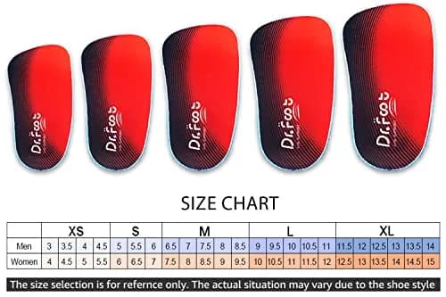 Dr. Foot's 3/4 Length Orthotic Insoles | High Arch Support for Flat Feet & Plantar Fasciitis (Small, Men 5-6/Women 6-7) thumbnail 4