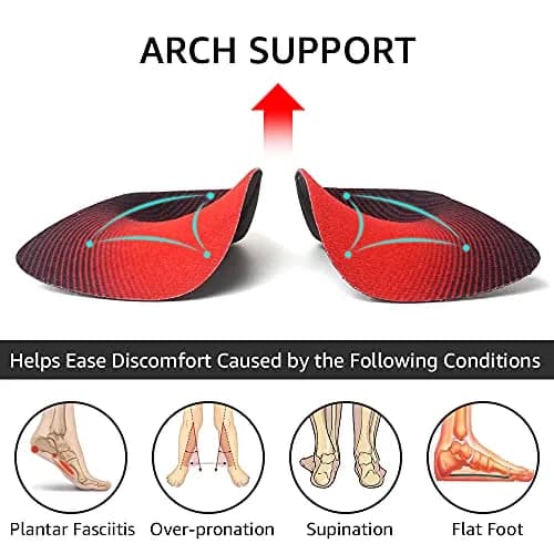 Dr. Foot's 3/4 Length Orthotic Insoles | High Arch Support for Flat Feet & Plantar Fasciitis (Small, Men 5-6/Women 6-7) thumbnail 2