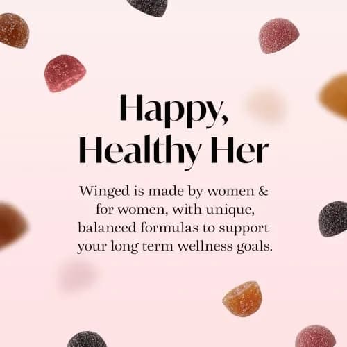 Winged Wellness Rise Up, Energy & Focus Gummies for Women, 60 Gummies | Vegan, Gluten-Free Pineapple Flavor thumbnail 7