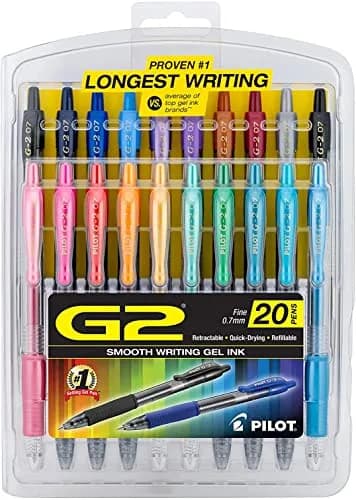 Pilot G2 Premium Gel Pens 0.7mm | Assorted Colors, Refillable, Long-Lasting thumbnail 1