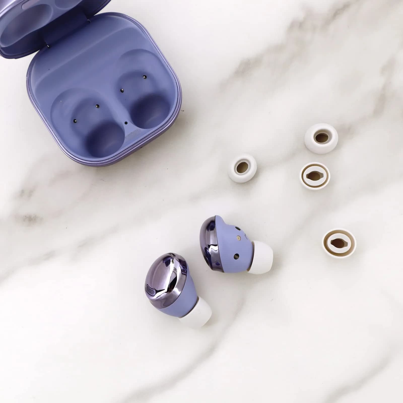 IiEXCEL Replacement Eartips for Samsung Galaxy Buds Pro - 6 Pairs, S/M/L Sizes, Phantom Silver - view 5