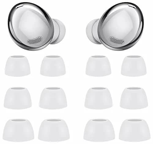 IiEXCEL Replacement Eartips for Samsung Galaxy Buds Pro - 6 Pairs, S/M/L Sizes, Phantom Silver thumbnail 1