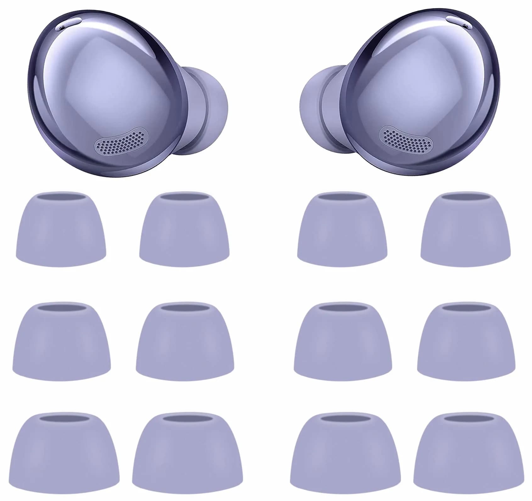 IiEXCEL Replacement Eartips for Samsung Galaxy Buds Pro, 6 Pairs S/M/L Silicone with Wingtips | Fits in Case - main product image