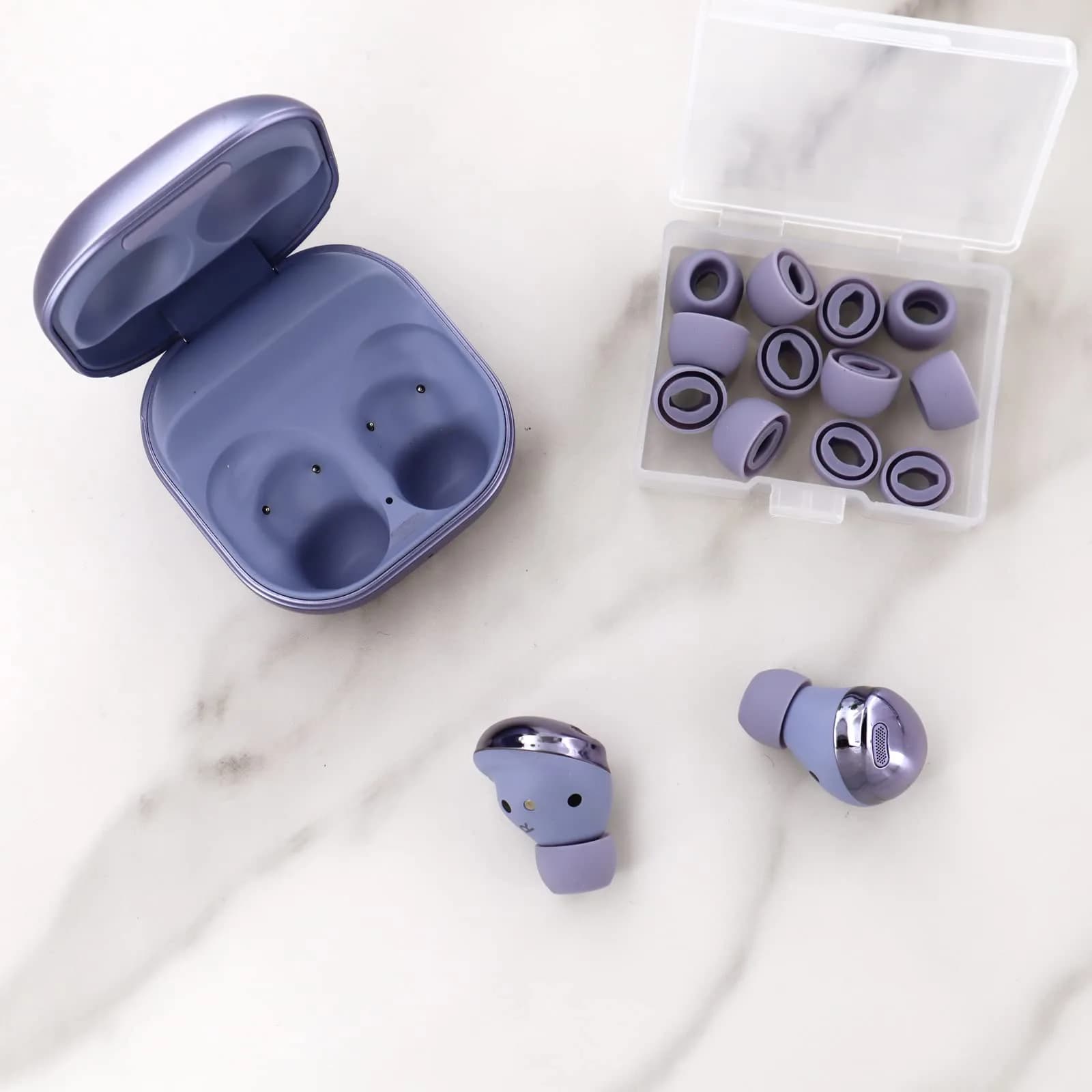 IiEXCEL Replacement Eartips for Samsung Galaxy Buds Pro, 6 Pairs S/M/L Silicone with Wingtips | Fits in Case - view 6