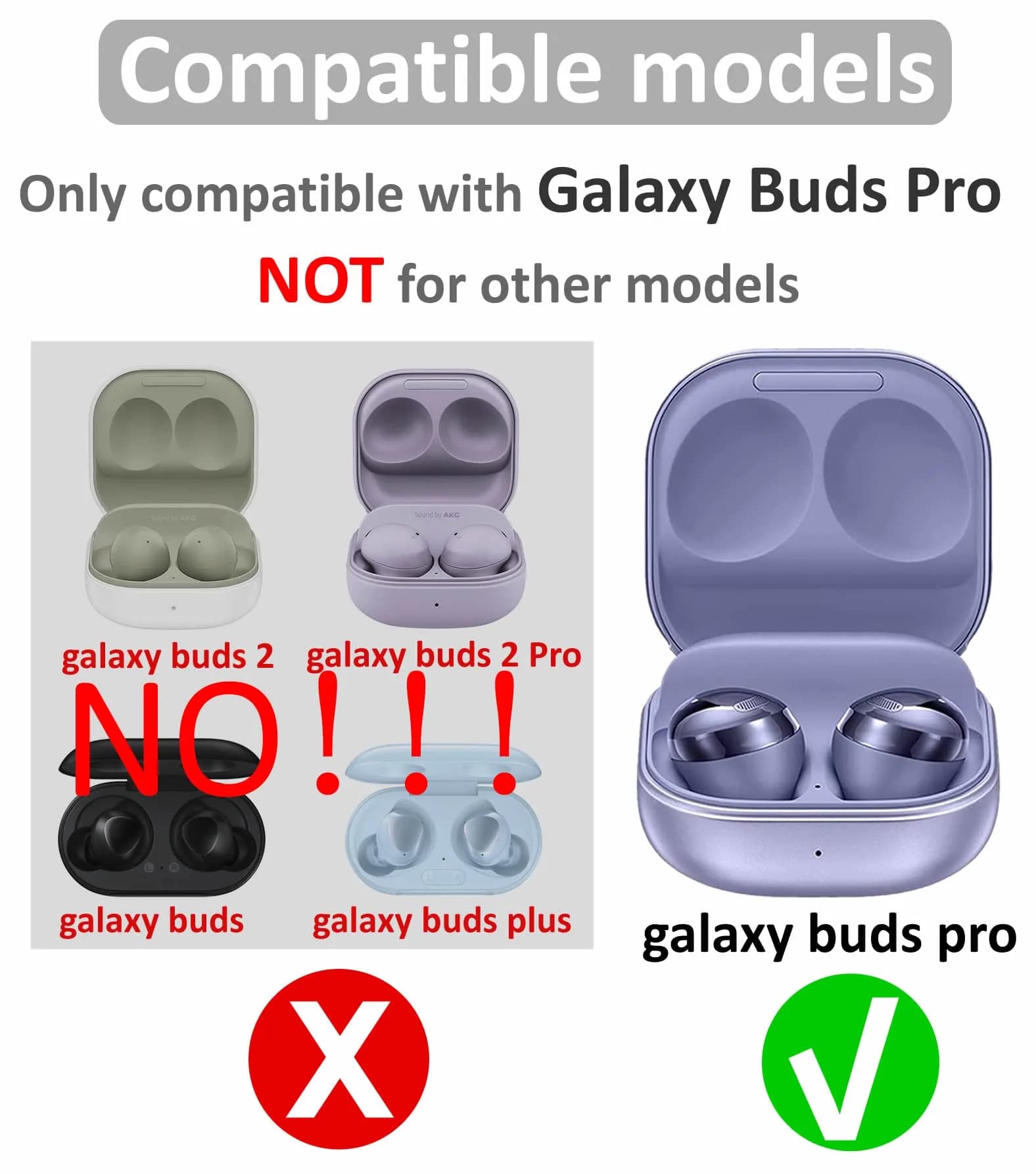 IiEXCEL Replacement Eartips for Samsung Galaxy Buds Pro, 6 Pairs S/M/L Silicone with Wingtips | Fits in Case - view 2