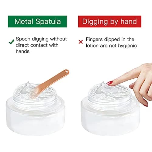 Tekson Metal Cosmetic Spatula 6 Pieces | Reusable Rose Gold Beauty Scoop for Skincare thumbnail 3