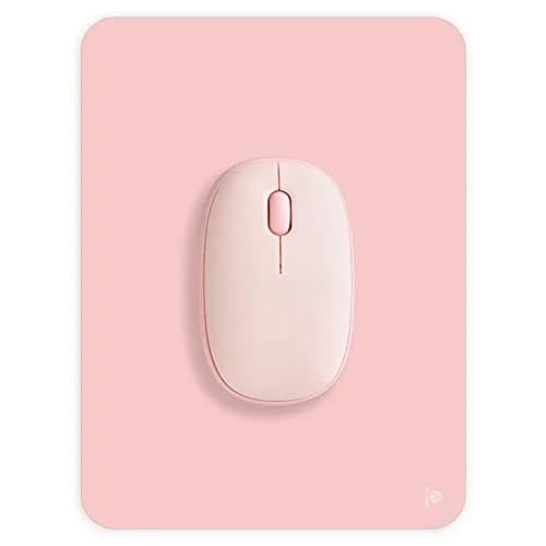 Audimi Small Mouse Pad 6 x 8 Inch Pink | Smooth Glide & Non-Slip Base thumbnail 1