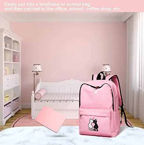 Audimi Small Mouse Pad 6 x 8 Inch Pink | Smooth Glide & Non-Slip Base thumbnail 4