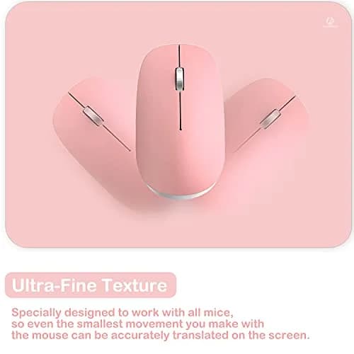 Audimi Small Mouse Pad 6 x 8 Inch Pink | Smooth Glide & Non-Slip Base thumbnail 6