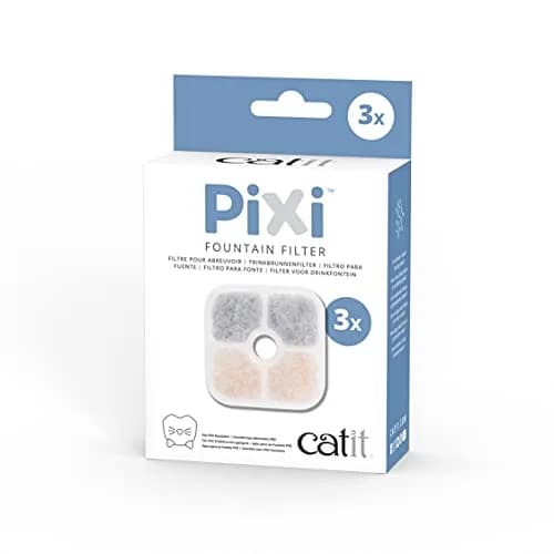 Catit PIXI Cat Drinking Fountain Original Filter, 3-Pack, White | Certified Replacement Filter for Cleaner Water thumbnail 1