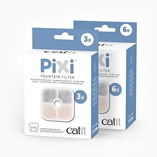 Catit PIXI Cat Drinking Fountain Original Filter, 3-Pack, White | Certified Replacement Filter for Cleaner Water thumbnail 5