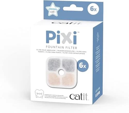 Catit PIXI Cat Drinking Fountain Original Filter 6-Pack | Certified Water Purifier for Cats in India thumbnail 1
