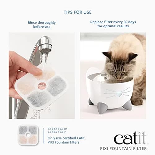 Catit PIXI Cat Drinking Fountain Original Filter 6-Pack | Certified Water Purifier for Cats in India thumbnail 4