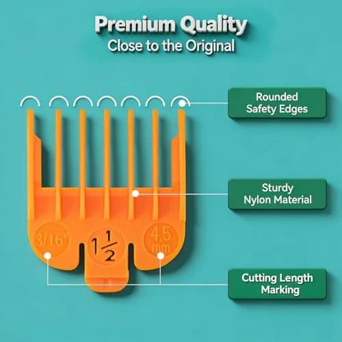 LAVEST Color-Coded Clipper Guards Set with Holder, 10Pcs (1/16"-1") | Fits Most Wahl Clippers thumbnail 4
