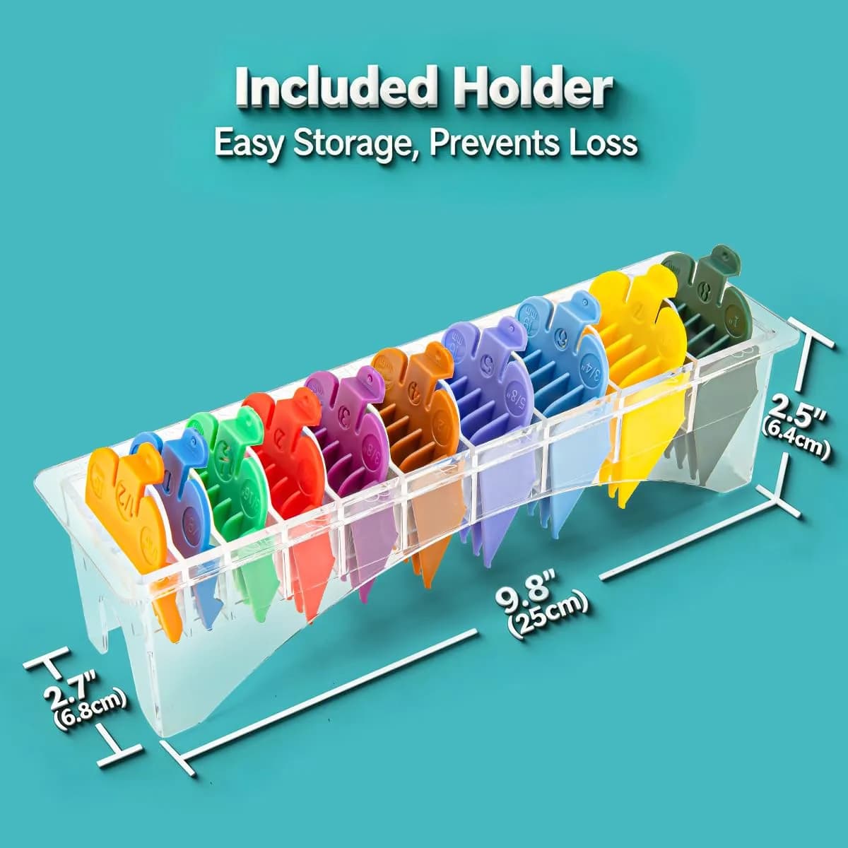 LAVEST Color-Coded Clipper Guards Set with Holder, 10Pcs (1/16"-1") | Fits Most Wahl Clippers - view 5