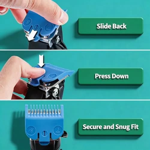 LAVEST Color-Coded Clipper Guards Set with Holder, 10Pcs (1/16"-1") | Fits Most Wahl Clippers thumbnail 6