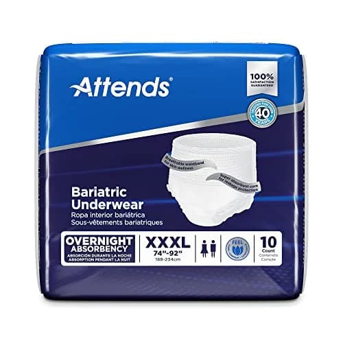 Attends Bariatric Adult Incontinence Underwear 3X-Large | Heavy Leak Protection for Obese Patients thumbnail 2
