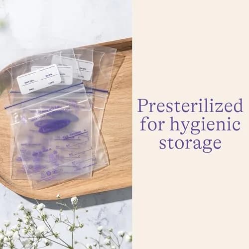 Lansinoh Breastmilk Storage Bags 4oz (120ml) | 50 Count, BPA/BPS Free, Double Zipper Seal thumbnail 5