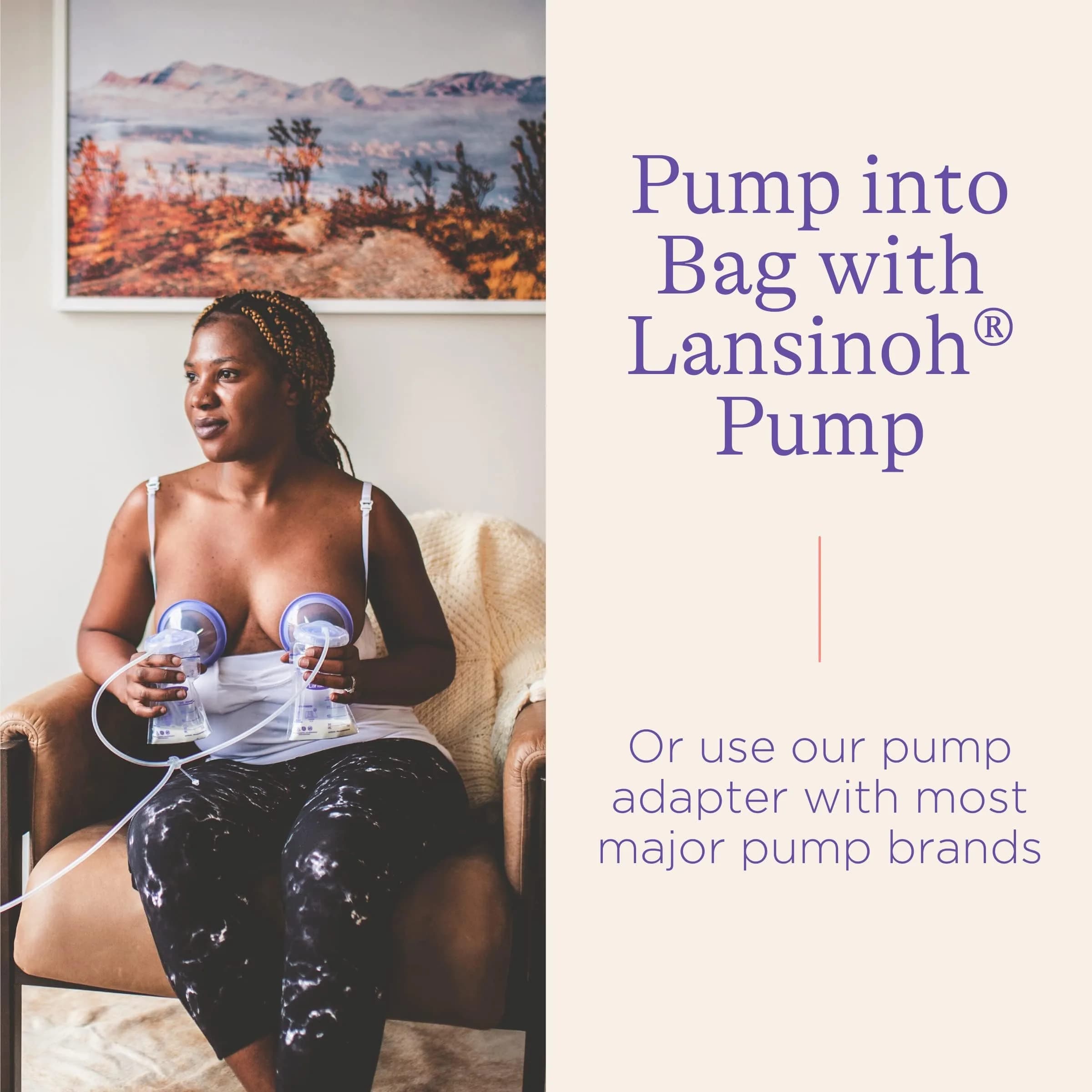 Lansinoh Breastmilk Storage Bags 4oz (120ml) | 50 Count, BPA/BPS Free, Double Zipper Seal - view 6