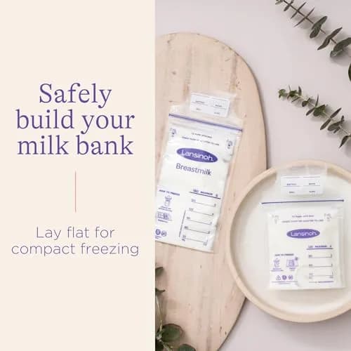 Lansinoh Breastmilk Storage Bags 4oz (120ml) | 50 Count, BPA/BPS Free, Double Zipper Seal thumbnail 7