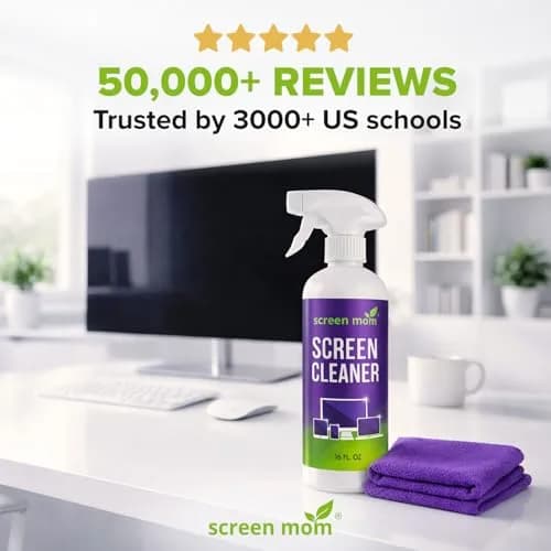 Screen Mom Screen Cleaner Spray 2 Pack-16oz for TV, Car, Laptop & Computer | Streak-Free, Alcohol-Free thumbnail 5