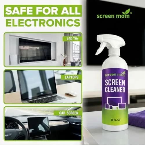 Screen Mom Screen Cleaner Spray 2 Pack-16oz for TV, Car, Laptop & Computer | Streak-Free, Alcohol-Free thumbnail 2