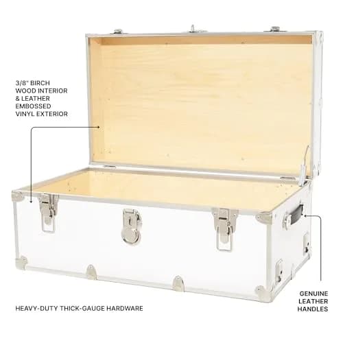Rhino Trunk & Case Classic Camp & College Trunk with Wheels | Heavy-Duty Dorm Storage, 105 qt, USA Made thumbnail 3