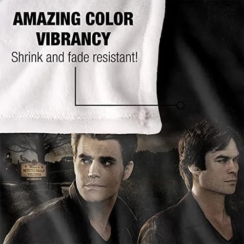 LOGOVISION Vampire Diaries Brothers Silky Touch Throw Blanket 91cm x 147cm | Officially Licensed Fandom Decor thumbnail 4