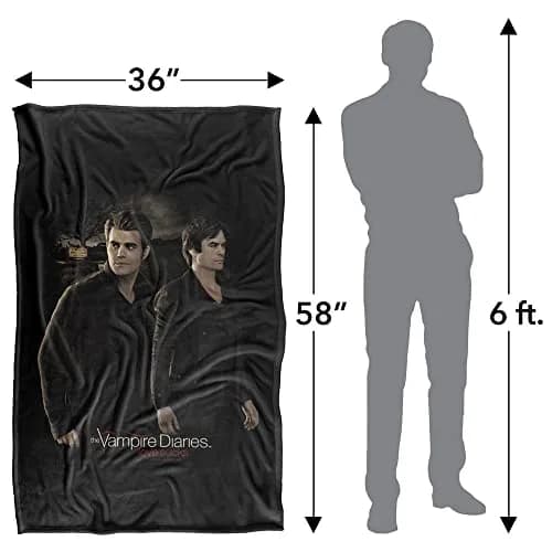 LOGOVISION Vampire Diaries Brothers Silky Touch Throw Blanket 91cm x 147cm | Officially Licensed Fandom Decor thumbnail 5
