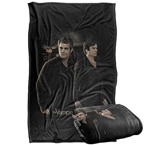 LOGOVISION Vampire Diaries Brothers Silky Touch Throw Blanket 91cm x 147cm | Officially Licensed Fandom Decor thumbnail 1