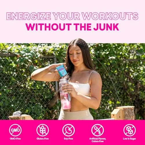 EBOOST POW Natural Pre Workout Powder 15 Packets | Blue Raspberry Energy & Performance Support thumbnail 5