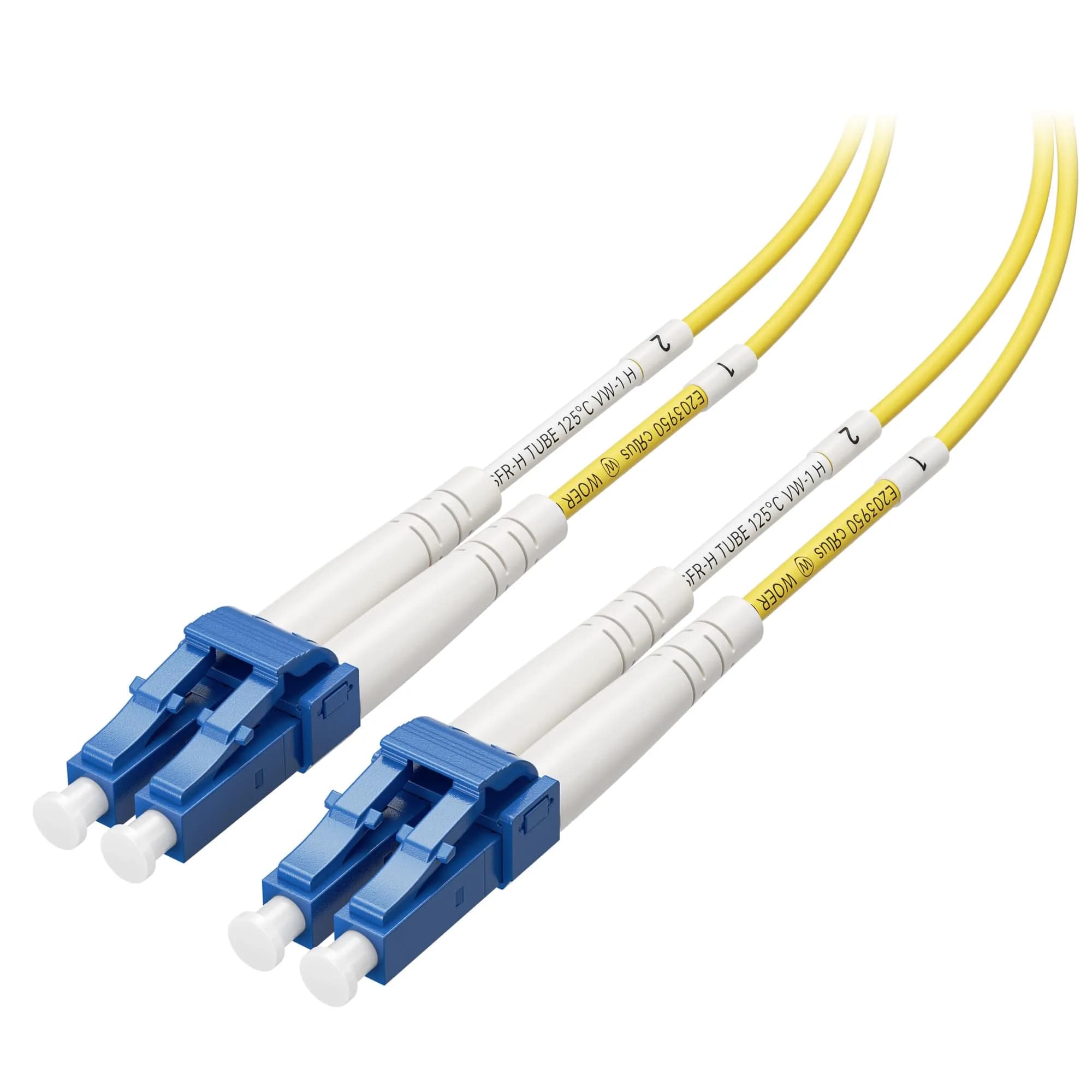 Cable Matters OS2 LC to LC Plenum Fiber Optic Cable 1m (3.3ft) | 10Gbps High Speed Single Mode Duplex - main product image