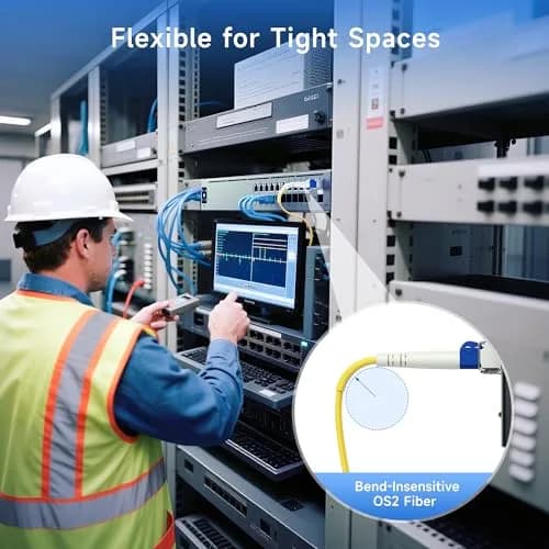 Cable Matters OS2 LC to LC Plenum Fiber Optic Cable 1m (3.3ft) | 10Gbps High Speed Single Mode Duplex thumbnail 6