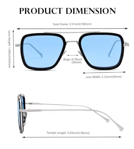 NULOOQ Tony Stark & Spider-Man Polarized Aviator Sunglasses - 2 Pack Silver/Blue & Silver/Gradient Gray thumbnail 4