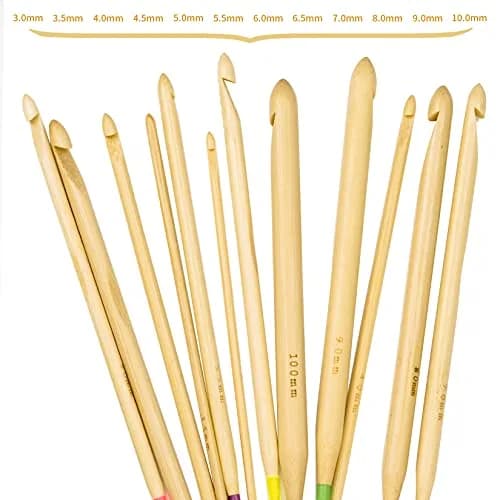 tiggell 23 Pieces Crochet Hooks Set with Bamboo Knitting Needles | 2mm-10mm Metric Sizes thumbnail 4
