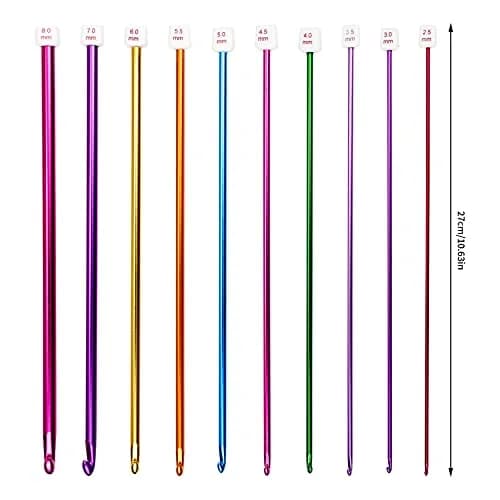 tiggell 23 Pieces Crochet Hooks Set with Bamboo Knitting Needles | 2mm-10mm Metric Sizes thumbnail 2
