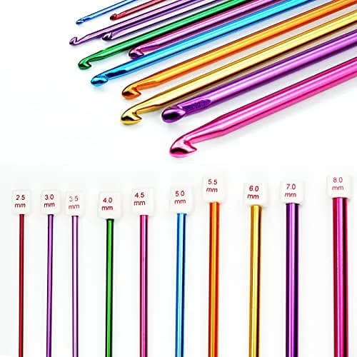 tiggell 23 Pieces Crochet Hooks Set with Bamboo Knitting Needles | 2mm-10mm Metric Sizes thumbnail 3