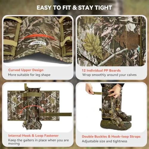 GearOZ Snake Gaiters Chaps, Durable Lower Legs Anti-Snake Bite Guards Camo | 16.9 × 9.8 × 3.1 inches (43 × 25 × 8 cm) thumbnail 5