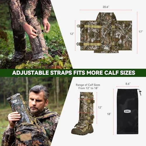 GearOZ Snake Gaiters Chaps, Durable Lower Legs Anti-Snake Bite Guards Camo | 16.9 × 9.8 × 3.1 inches (43 × 25 × 8 cm) thumbnail 2