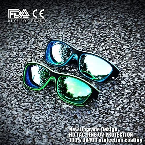 KUGUAOK 2 PACK Polarized Sports Sunglasses for Men Driving Cycling Fishing UV Protection (67mm Lens) thumbnail 3
