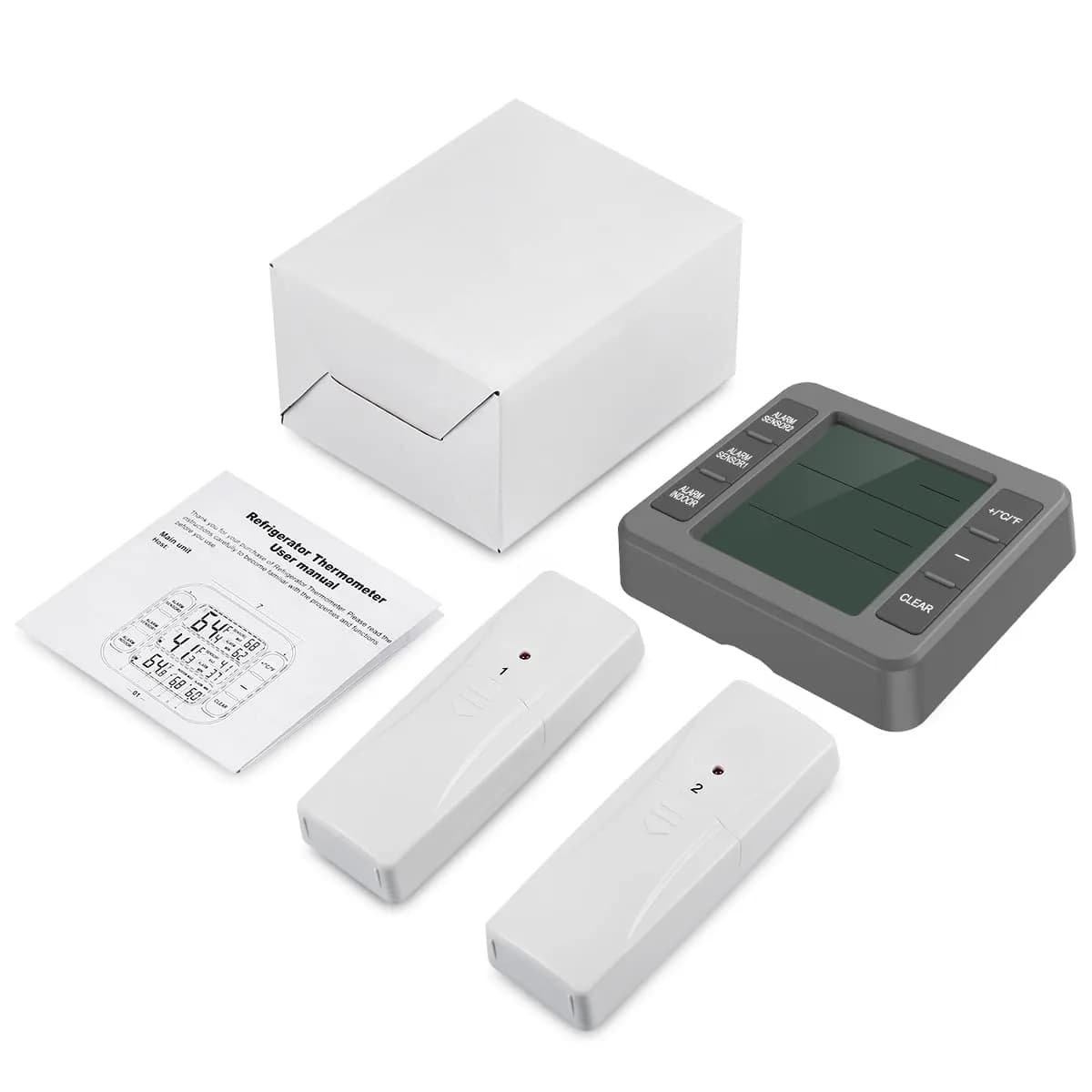 ORIA Wireless Refrigerator Thermometer with 2 Sensors | Indoor/Outdoor -40°C to 60°C - view 8